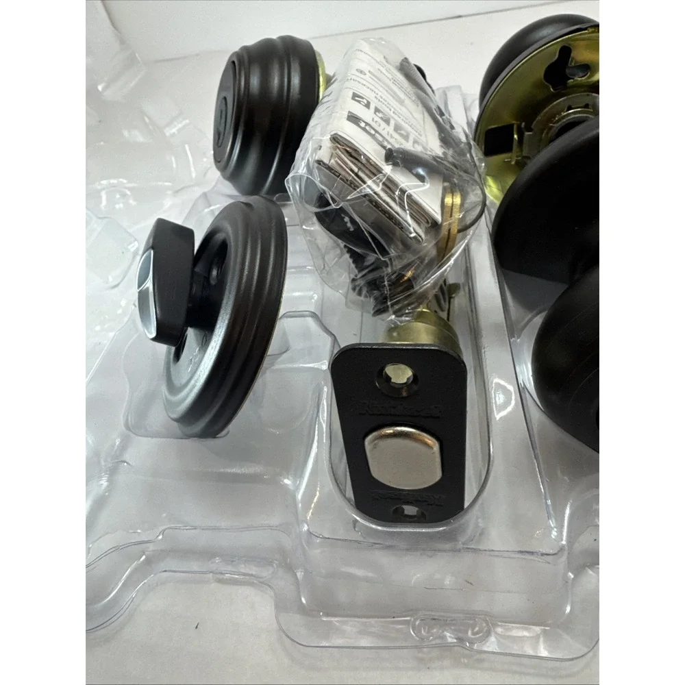 Kwikset Venetian Bronze Single Cylinder‎ Entry Knob & Deadbolt Combo 99910-035